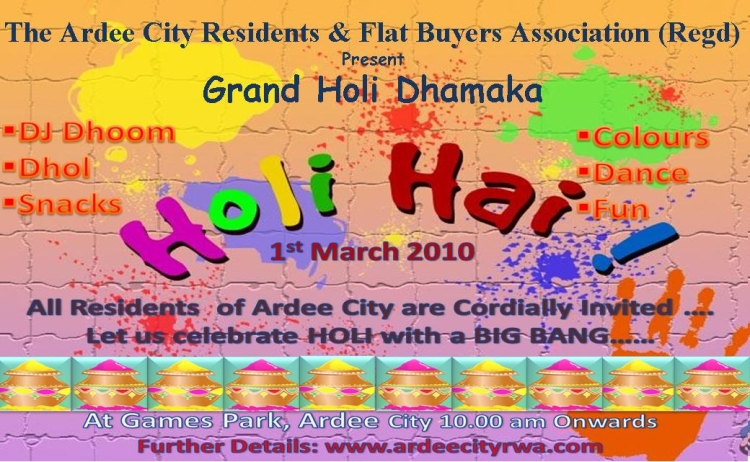 Ardee City Holi Celebrations on 1st March